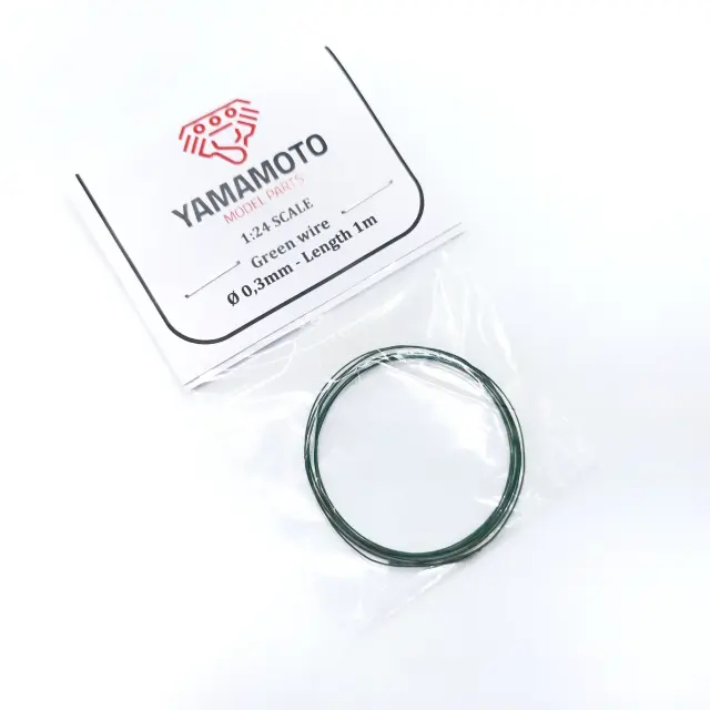Yamamoto Model Parts ワイヤーコード グリーン 0.3mm × 1m　YMPTUN84