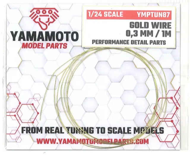 Yamamoto Model Parts ワイヤーコード ゴールド 0.3mm × 1m YMPTUN87