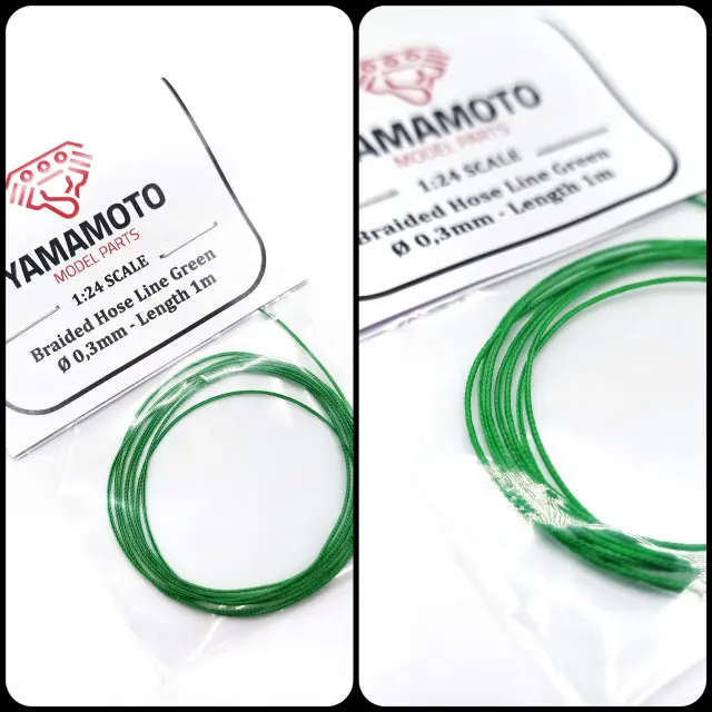 Yamamoto Model Parts 繊維チューブ グリーン 0.3mm × 2m YMPTUN88