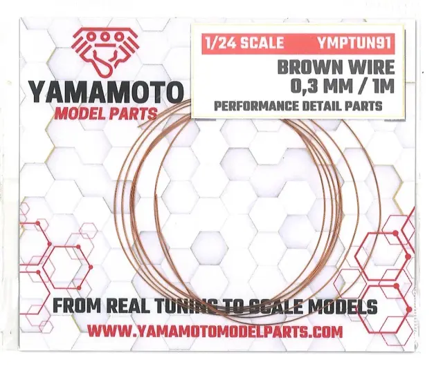 Yamamoto Model Parts ワイヤーコード ブラウン 0.3mm × 1m YMPTUN91