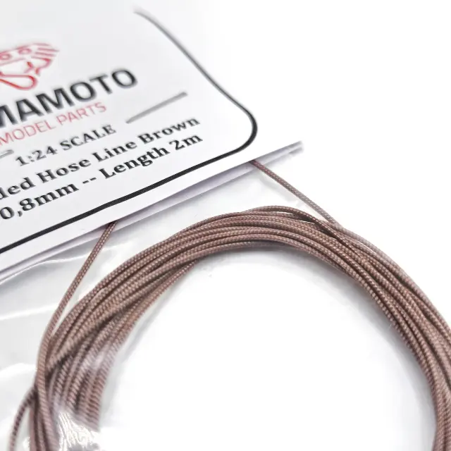 Yamamoto Model Parts 繊維チューブ ブラウン 0.8mm × 2m YMPTUN93