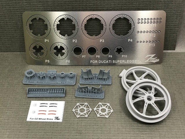 Zワークショップ 1/12 ドゥカティ V4R V4S ホイール & ディスク