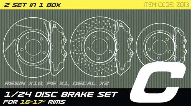 ZoomOn 1/24 ブレーキディスクセット タイプC 15,16,17インチ用　Z013