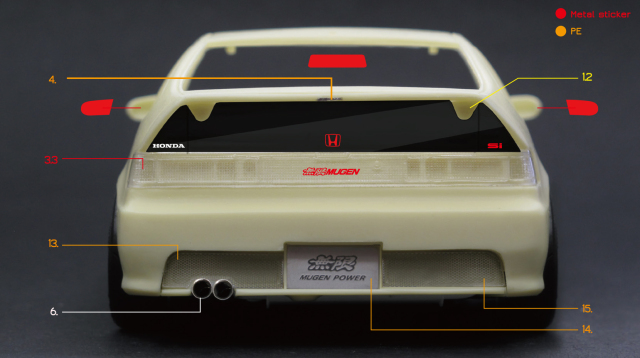ZoomOn 1/24 トランスキット ホンダ CR-X EF9 無限 パーツセット