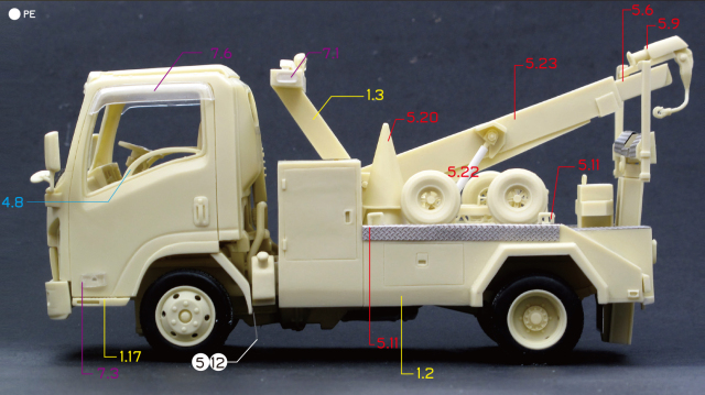 ZoomOn 1/24 フルキット いすゞ NPR レッカー車 Z160
