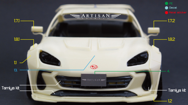 ZoomOn 1/24 トランスキット アーティシャンスピリッツ トヨタ ZoomOn 1/24 トランスキット アーティシャンスピリッツ トヨタ