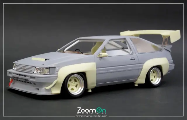 ZoomOn 1/24 トランスキット トヨタ AE86 ドリキン 土屋圭一 スーパー N2 パーツセット アオシマ対応 Z206