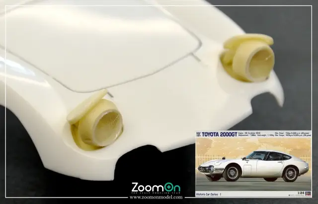 ZoomOn 1/24 トランスキット トヨタ 2000GT ポップアップヘッドライト パーツセット ハセガワ対応 Z208