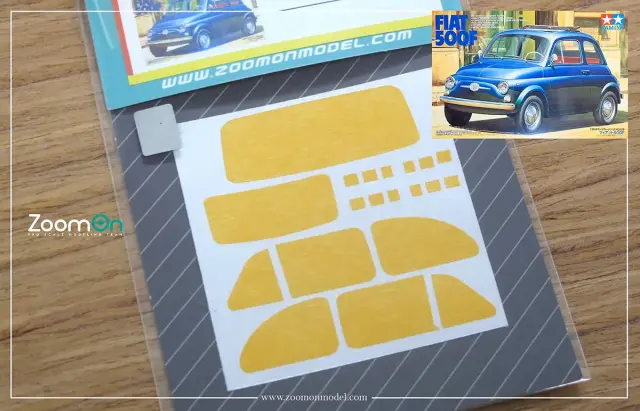 Zoom On 1/24ウインドウマスキングシート フィアット 500F タミヤ対応　ZD057