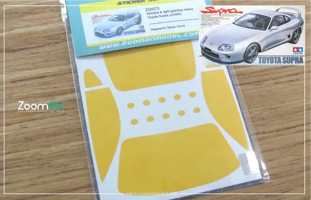 Zoom On 1/24 ウインドウマスキングシート トヨタ スープラ JZA80 タミヤ対応　ZD073