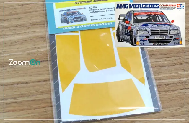 Zoom On 1/24ウインドウマスキングシート AMG メルセデス Cクラス DTM タミヤ対応　ZD107