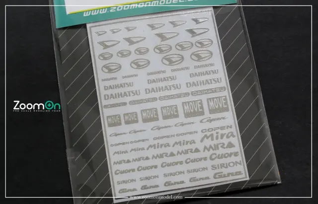 Zoom On 1/24 1/43 1/64 ダイハツ メタルインレットマーク　ZD141　