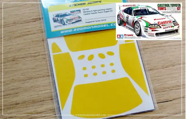 Zoom On 1/24 ウインドウマスキングシート カストロール トムス スープラ JGTC タミヤ対応　ZD162