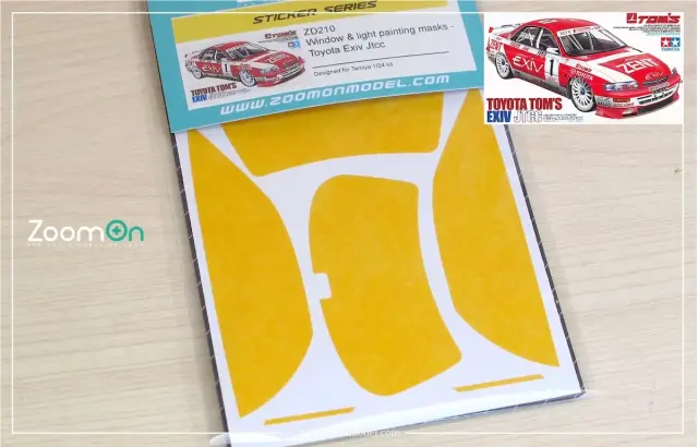 Zoom On 1/24 ウインドウマスキングシート トムス トヨタ エクシブ JTCC タミヤ対応　ZD210