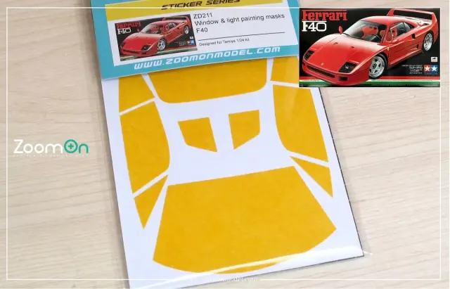 Zoom On 1/24 ウインドウマスキングシート フェラーリ F40 タミヤ対応　ZD211