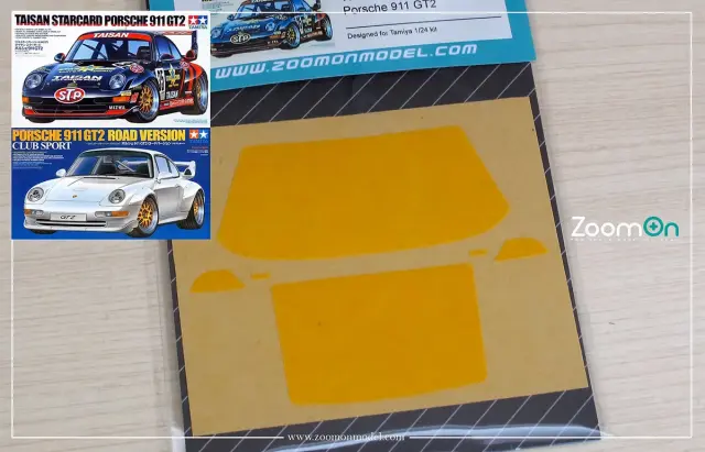 Zoom On 1/24ウインドウマスキングシート ポルシェ 911 GT2 タミヤ対応　ZD237