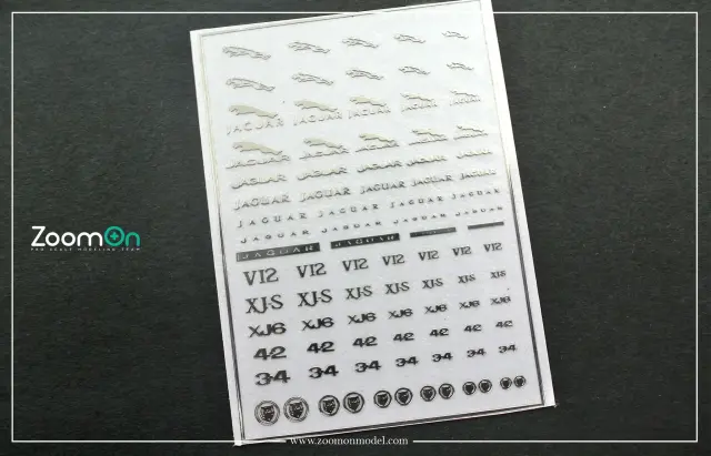 Zoom On 1/24 1/43 1/64 ジャガー メタルインレットマーク　ZD262