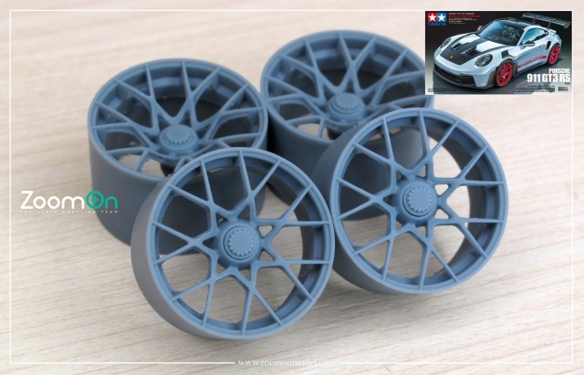 ZoomOn 1/24 ポルシェ 911 GT3 RS ホイールリムセット フロント：20インチ リア：21インチ 　ZR135