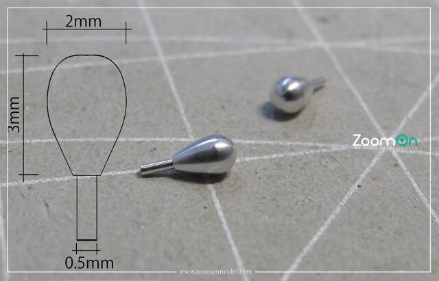 ZoomOn 1/24 ホイールセンターロックナット 4個入り & エッチング ZT045