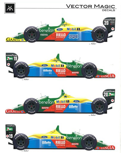 Vector 1 Decals (ベクター ワン デカール) 1/20 ベネント B188