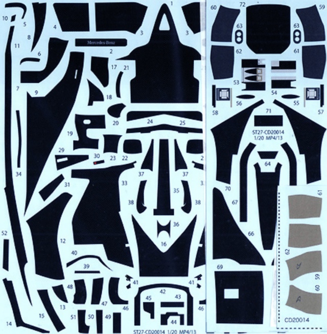 スタジオ27 1/20 マクラーレン MP4/13 1998 カーボンデカール タミヤ