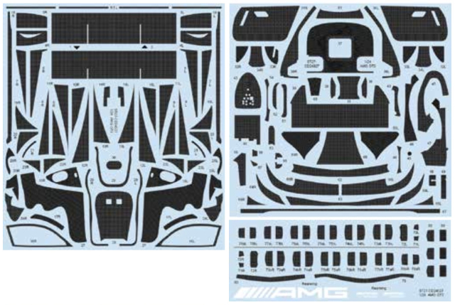 スタジオ27 1/24 メルセデス AMG GT-3 カーボンデカール　CD24027