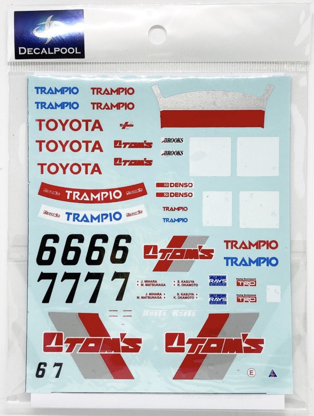 DecalPool 1/24 トヨタ レビン AE92 トムス Gr.A 1990 No.6/7 フルスポンサーデカール (ビーマックス対応)　DP223