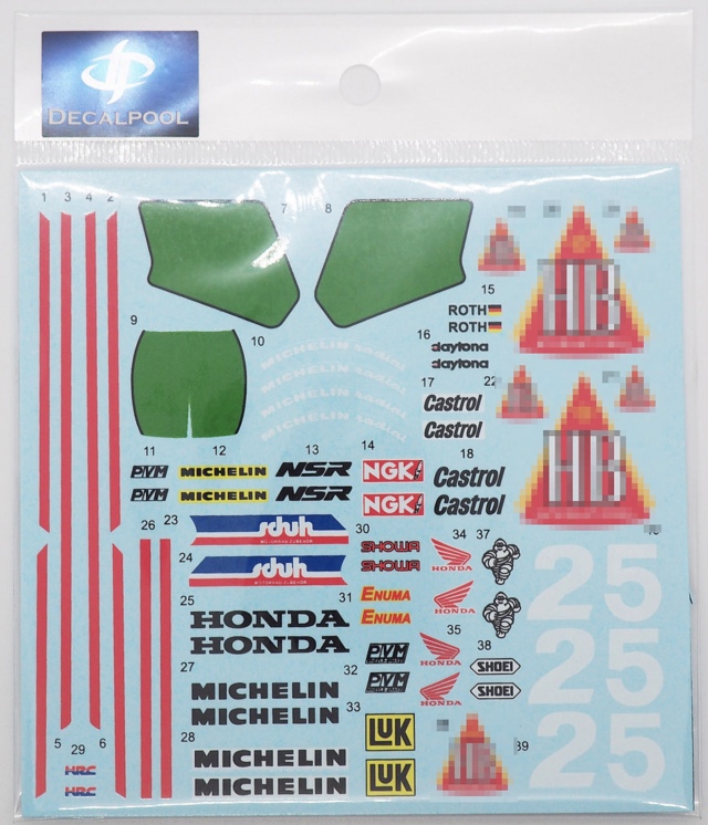 DecalPool 1/12 ホンダ NSR250 HB WBP 1989 1990 No.2/5 フル