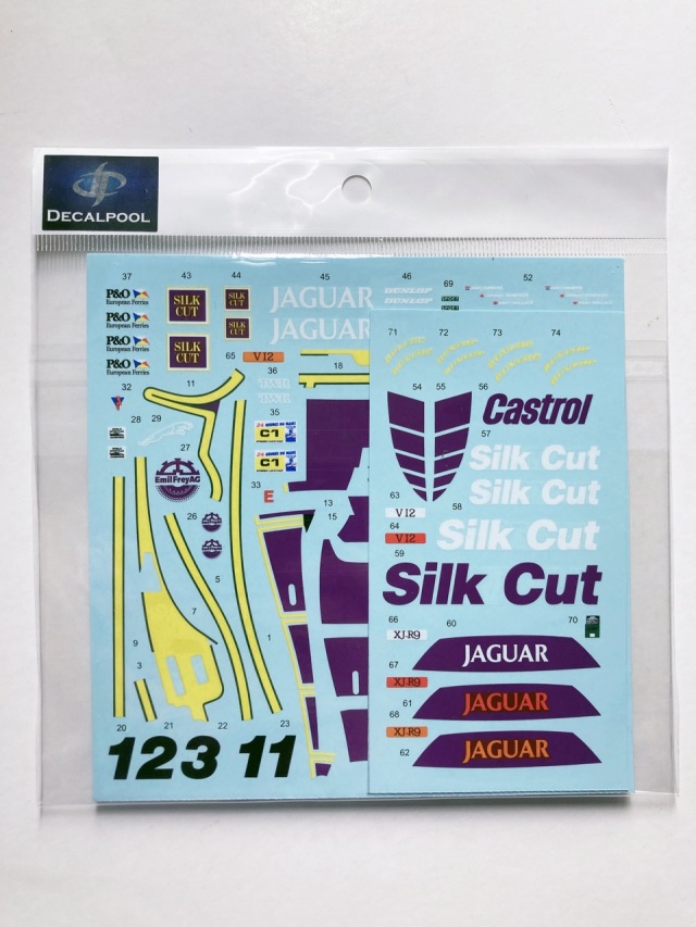 DecalPool 1/24 ジャガー XJR9 シルクカット ルマン 1989  フルデカール タミヤ/ハセガワ対応　DP285