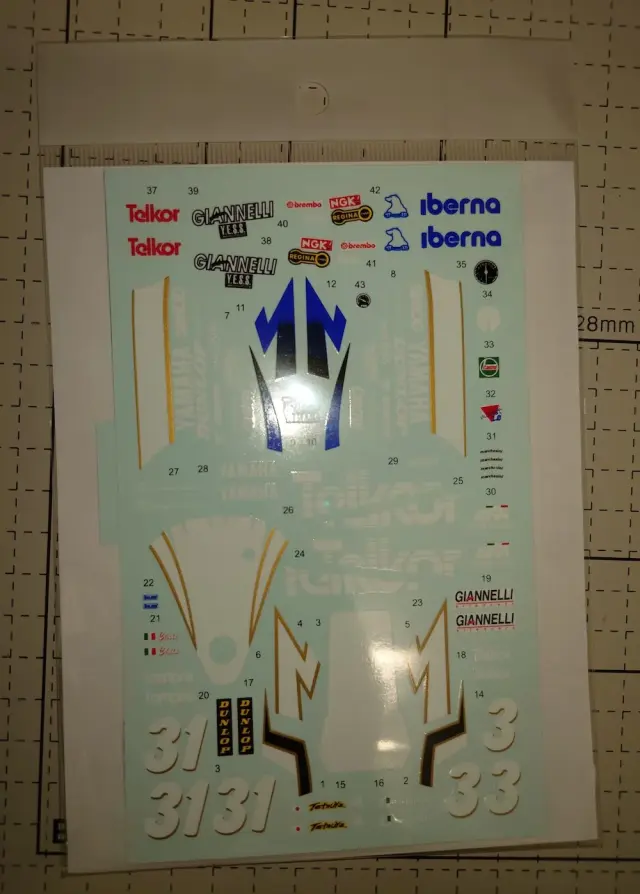 Decal Pool 1/12 ヤマハ TZ 250M Telkor 1993 No.31 フルデカール タミヤ対応　DP323