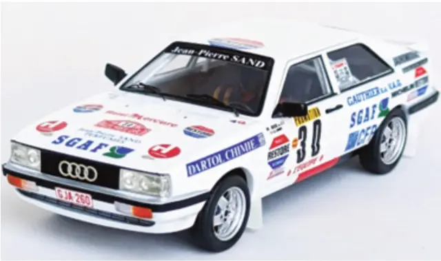 [予約] トロフュー 1/43 アウディ クーペ クワトロ 1987 ラリーモンテカルロ No.30 ピエール ボス/ジャン クロード ルーヴレ dsn311