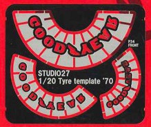 スタジオ27 1/20 グッドイヤー タイヤテンプレート 1970年代　FP20153