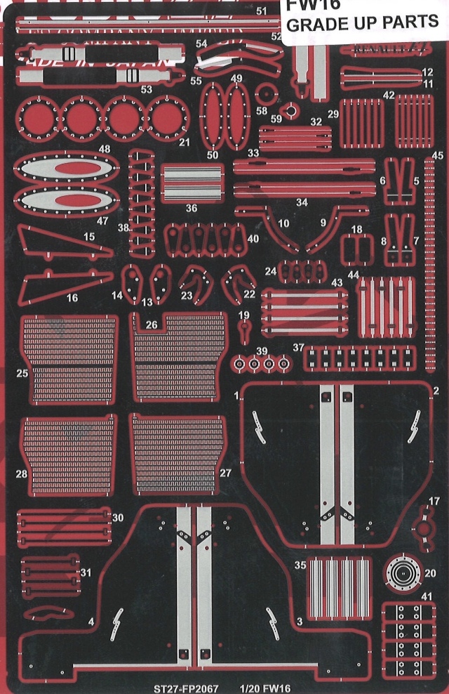 スタジオ27 1/20 ウィリアムズ FW16 ディティールアップパーツ フジミ対応　FP20176