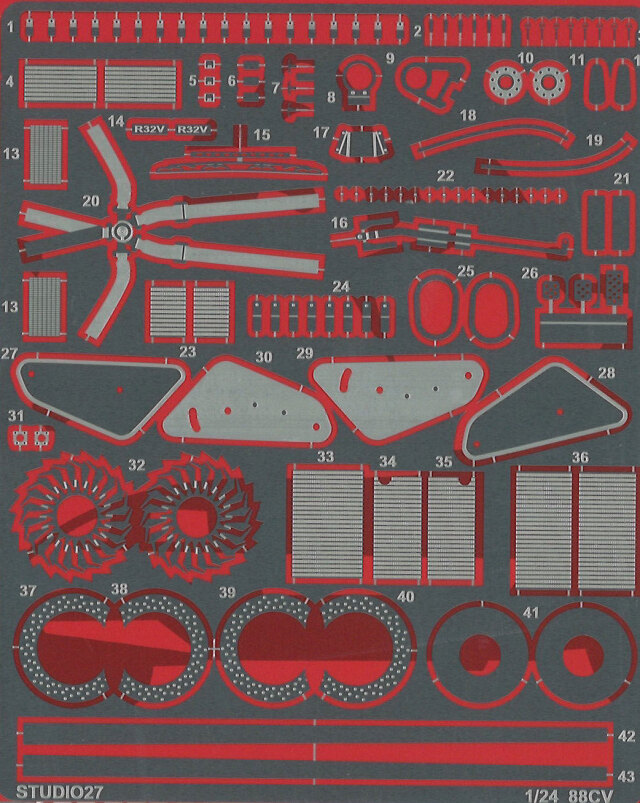 スタジオ27 1/24 トヨタ 88CV ディティールアップパーツ (タミヤ対応)　FP24139