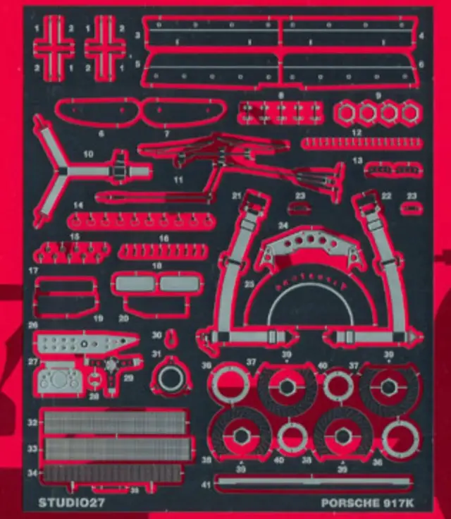 スタジオ27 1/24 ポルシェ 917K グレードアップパーツ (フジミ対応)　FP24270
