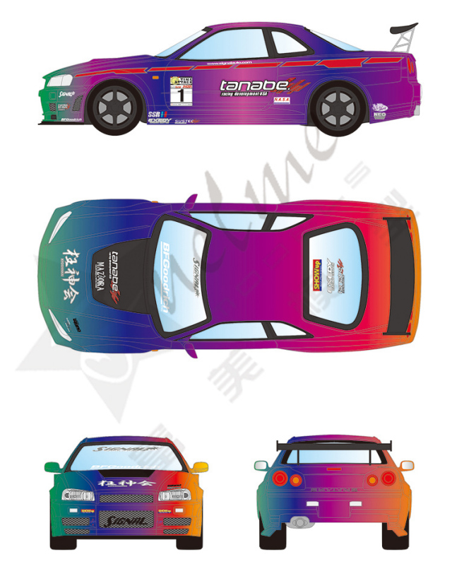 フューエルミー 1/24 ニッサン スカイライン GT-R R34 狂神会仕様