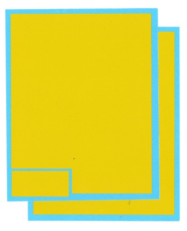 コロラド カラーデカール イエロー 140×130mm 170×130mm 各1枚 2枚セット　10013