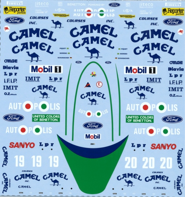 ミュージアムコレクション 1/20 ベネトン B191 フルマーク (タミヤ対応