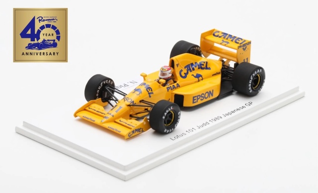 [予約] 40周年記念商品 ロム特注スパーク 1/43 ロータス 101 ジャッド 日本GP 1989 N.ピケ 40周年記念パッケージ 限定300台　ROMU072