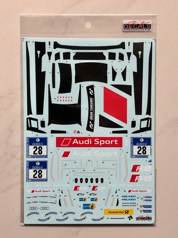 [メーカー完売]　SK Decal 1/24 アウディ R8 LMS GT3 ニュル 24h 2015 No.28 フルスポンサーデカール (NuNu対応)　SK24104