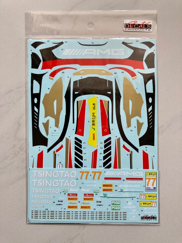SK Decal 1/24 メルセデス AMG GT3 FIA-GT ワールドカップ 2019 No.77 フルスポンサーデカール (タミヤ対応)　SK24110
