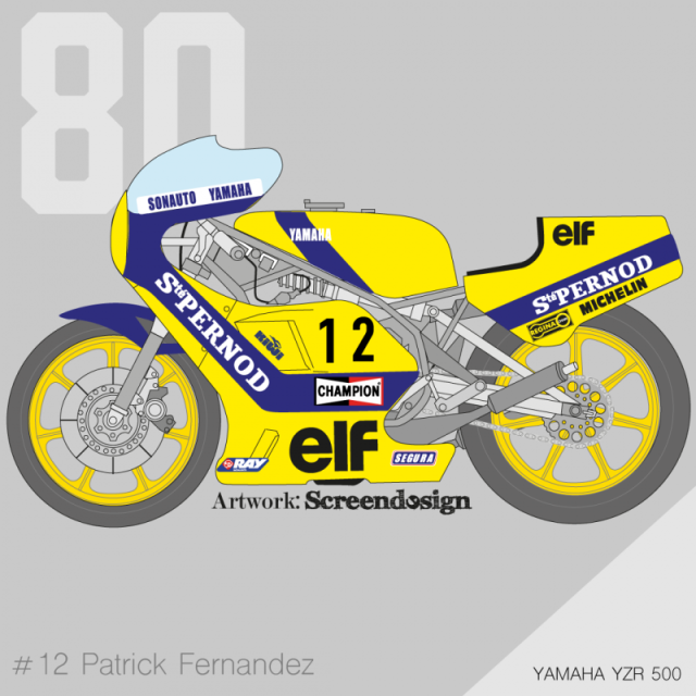 ヤマハ Super R'nroller 700 補修用デカール 1/12 ヤマハ YZR500 マルボロ N. Mackenzie Rider '89 Yamaha