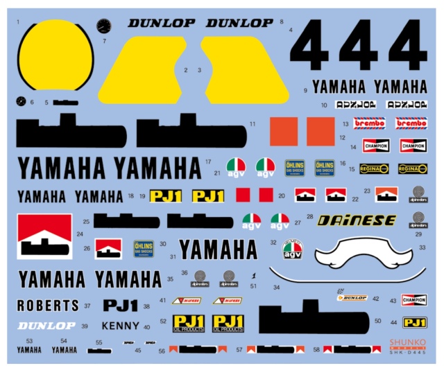 シュンコーモデル 1/12 ヤマハ YZR 500 0W70 WGP マルボロ 1983 K.ロバーツ フルスポンサーデカール タミヤ対応　SHK-D445