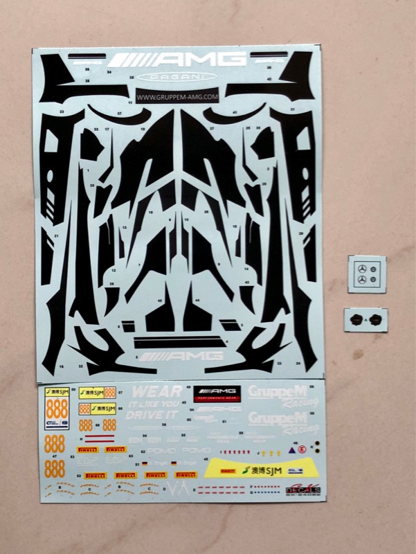 SK Decal 1/24 メルセデス AMG GT3 FIA-GT ワールドカップ 2018 マカオ No.888 フルスポンサーデカール (タミヤ対応)　SK24082