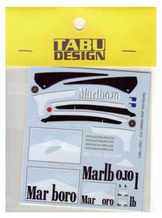 タブデザイン 1/12 ヤマハ YZR500 WGP 2001 前期型 マルボロデカール (タミヤ対応)　TABU-12021