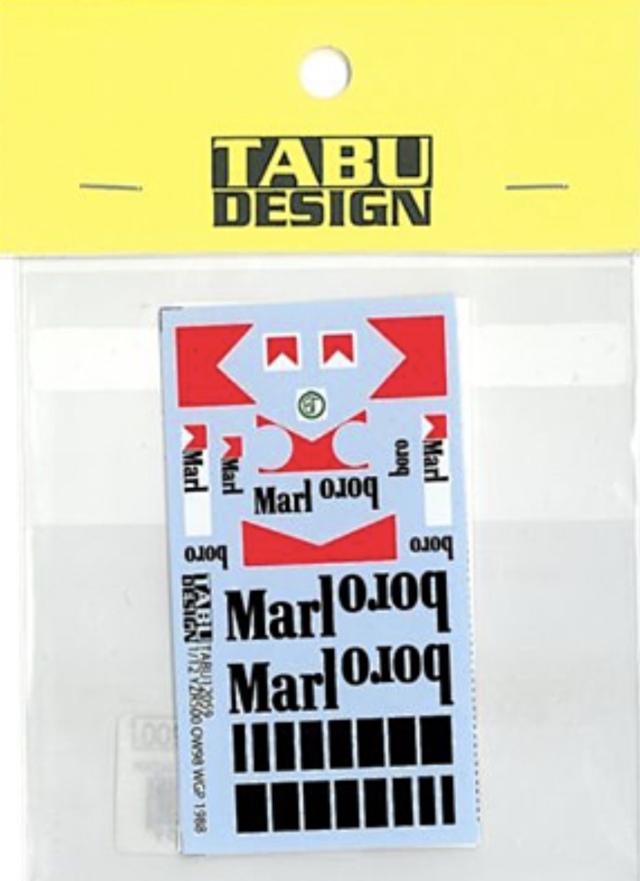 タブデザイン 1/12 ヤマハ YZR500 OW98 WGP 1989 マルボロデカール (ハセガワ対応)　TABU-12059