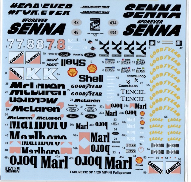 タブデザイン 1/20 マクラーレン MP4/8 1993 & 2024 イモラ イベント走行 Forever SENNA S.ベッテル所有モデル　TABU-20132SP