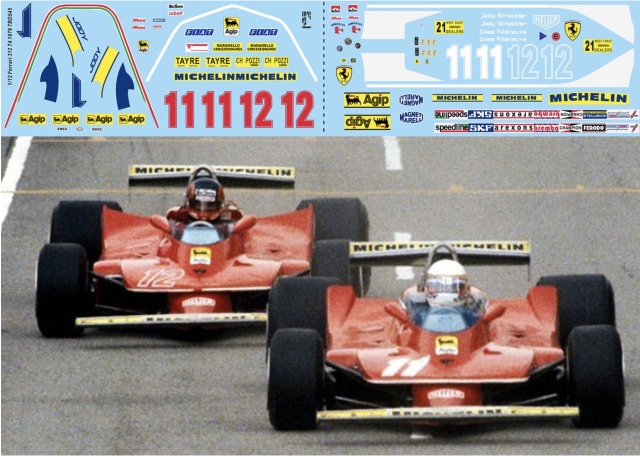 TBデカール 1/12 フェラーリ 312 T4 1979 フルデカール　TBD545