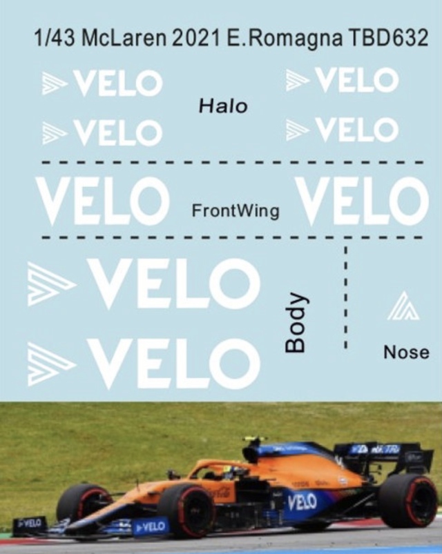 TBデカール 1/43 マクラーレン MCL35M エミリアロマーニャ GP 2021
