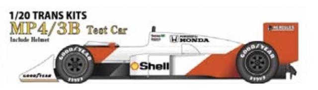 スタジオ27 1/20 トランスキット マクラーレン MP4/3B 1987 テストカー A.プロスト&A.せなkヘルメット付き タミヤMP4/4対応　TK2088